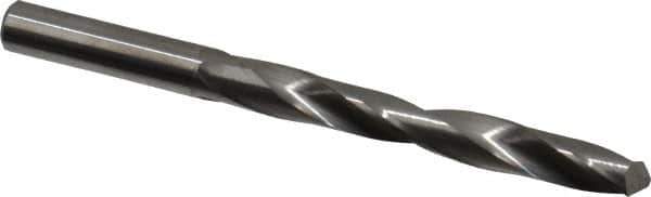 M.A. Ford - 19/64" 118° Solid Carbide Jobber Drill - Bright Finish, Right Hand Cut, Spiral Flute, Straight Shank, 3-3/4" OAL, Faceted Point - Apex Tool & Supply