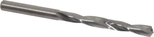 M.A. Ford - #5 118° Solid Carbide Jobber Drill - Bright Finish, Right Hand Cut, Spiral Flute, Straight Shank, 3" OAL, Faceted Point - Apex Tool & Supply