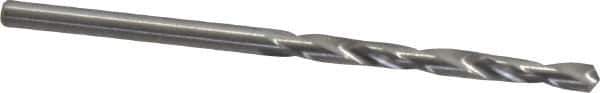 M.A. Ford - #41 118° Solid Carbide Jobber Drill - Bright Finish, Right Hand Cut, Spiral Flute, Straight Shank, 2" OAL, Faceted Point - Apex Tool & Supply