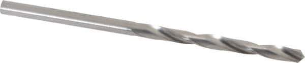 M.A. Ford - #42 118° Solid Carbide Jobber Drill - Bright Finish, Right Hand Cut, Spiral Flute, Straight Shank, 2" OAL, Faceted Point - Apex Tool & Supply