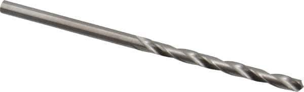 M.A. Ford - #44 118° Solid Carbide Jobber Drill - Bright Finish, Right Hand Cut, Spiral Flute, Straight Shank, 2" OAL, Faceted Point - Apex Tool & Supply
