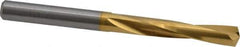M.A. Ford - 3/16" 135° Spiral Flute Solid Carbide Screw Machine Drill Bit - TiN Finish, Right Hand Cut, 1-1/8" Flute Length, 2-3/16" OAL, Split Point, Straight Shank - Apex Tool & Supply