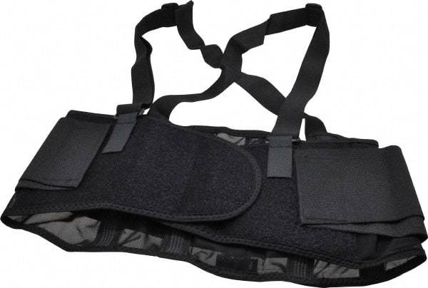 Ergodyne - Size M, Hook & Loop, Spandex Belt with Adjustable Shoulder Straps - 30 to 34" Waist, 7-1/2" Wide, Detachable Strap, Black - Apex Tool & Supply