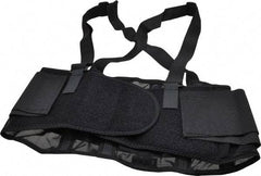 Ergodyne - Size M, Hook & Loop, Spandex Belt with Adjustable Shoulder Straps - 30 to 34" Waist, 7-1/2" Wide, Detachable Strap, Black - Apex Tool & Supply