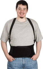 Ergodyne - Size XL, Hook & Loop, Spandex Belt with Adjustable Shoulder Straps - 38 to 42" Waist, 7-1/2" Wide, Detachable Strap, Black - Apex Tool & Supply