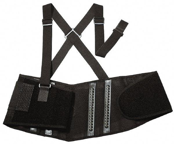 Ergodyne - Size 2XL, Spandex Belt with Adjustable Shoulder Straps - 42 to 46" Waist, Detachable Strap, Black - Apex Tool & Supply