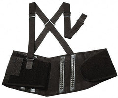 Ergodyne - Size 2XL, Spandex Belt with Adjustable Shoulder Straps - 42 to 46" Waist, Detachable Strap, Black - Apex Tool & Supply