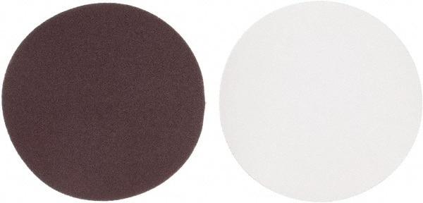 Made in USA - 5" Diam, 120 Grit Aluminum Oxide Adhesive PSA Disc - Fine Grade, Red, Cloth Backing, Flexible - Apex Tool & Supply