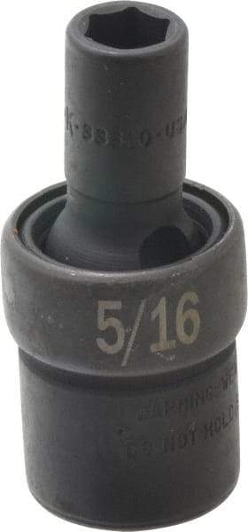 SK - 3/8" Drive 5/16" Standard Universal Impact Socket - 6 Points, 2" OAL - Apex Tool & Supply