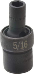 SK - 3/8" Drive 5/16" Standard Universal Impact Socket - 6 Points, 2" OAL - Apex Tool & Supply