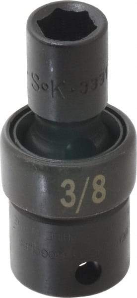 SK - 3/8" Drive 3/8" Standard Universal Impact Socket - 6 Points, 2-1/8" OAL - Apex Tool & Supply
