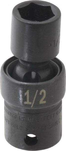 SK - 3/8" Drive 1/2" Standard Universal Impact Socket - 6 Points, 2-9/64" OAL - Apex Tool & Supply