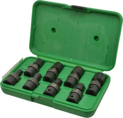 SK - 8 Piece 3/8" Drive Impact Socket Set - 6 Points, 5/16" to 3/4" Range, Inch Measurement Standard - Apex Tool & Supply