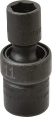 SK - 3/8" Drive 11mm Standard Universal Impact Socket - 6 Points, 2-1/8" OAL - Apex Tool & Supply