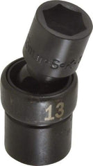 SK - 3/8" Drive 13mm Standard Universal Impact Socket - 6 Points, 2-9/64" OAL - Apex Tool & Supply