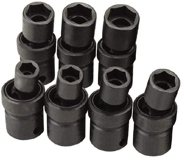 SK - 3/8" Drive 14mm Standard Universal Impact Socket - 6 Points, 2-7/32" OAL - Apex Tool & Supply