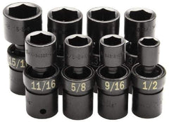 SK - 1/2" Drive 11/16" Standard Universal Impact Socket - 6 Points, 2-55/64" OAL - Apex Tool & Supply