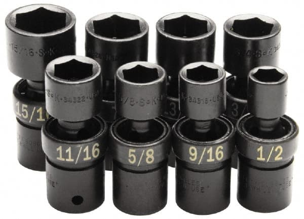 SK - 1/2" Drive 1/2" Standard Universal Impact Socket - Apex Tool & Supply