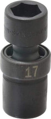 SK - 1/2" Drive 17mm Standard Universal Impact Socket - 6 Points, 2-51/64" OAL - Apex Tool & Supply