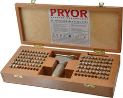 Pryor - 106 Piece, 1/4 Inch Character, Hardened Steel Type Set - 6 Character Capacity - Apex Tool & Supply