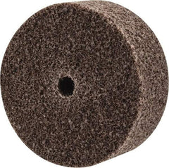 3M - 2" Diam, 3/4" Face Width, 1/4" Center Hole, Medium Grade, Aluminum Oxide Deburring Wheel - Unitized, Hard Density 7 Grade, 22,100 RPM - Apex Tool & Supply