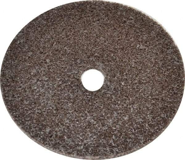 3M - 3" Diam, 1/8" Face Width, 3/8" Center Hole, Medium Grade, Aluminum Oxide Deburring Wheel - Unitized, Hard Density 7 Grade, 18,100 RPM - Apex Tool & Supply
