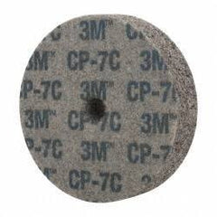 3M - 3" Diam, 3/4" Face Width, 3/8" Center Hole, Coarse Grade, Aluminum Oxide Deburring Wheel - Unitized, Hard Density 7 Grade, 15,100 RPM - Apex Tool & Supply