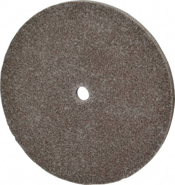 3M - 6" Diam, 1/4" Face Width, 1/2" Center Hole, Fine Grade, Aluminum Oxide Deburring Wheel - Unitized, Medium Density 5 Grade, 7,500 RPM - Apex Tool & Supply