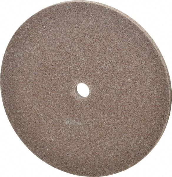 3M - 6" Diam, 1/4" Face Width, 1/2" Center Hole, Medium Grade, Aluminum Oxide Deburring Wheel - Unitized, Hard Density 7 Grade, 7,500 RPM - Apex Tool & Supply