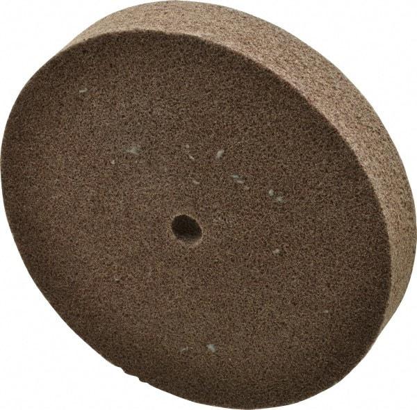 3M - 6" Diam, 1" Face Width, 1/2" Center Hole, Medium Grade, Aluminum Oxide Deburring Wheel - Unitized, Hard Density 7 Grade, 7,500 RPM - Apex Tool & Supply