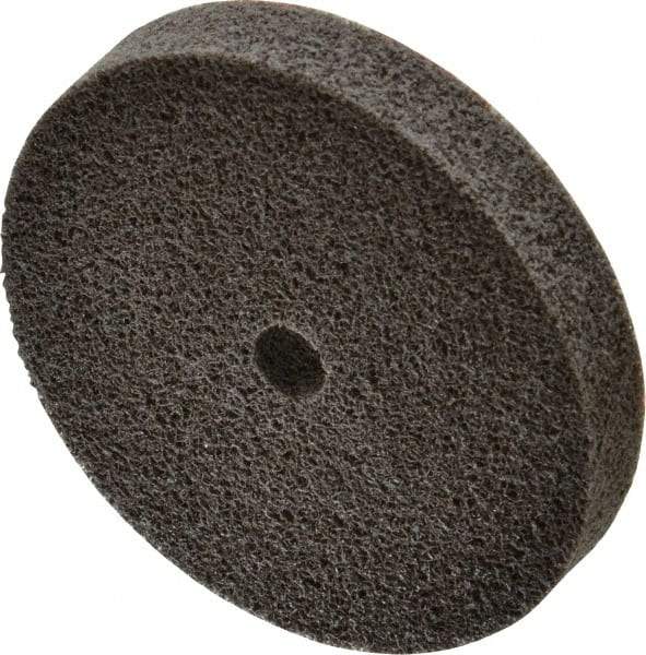 3M - 3" Diam, 1/2" Face Width, 3/8" Center Hole, Fine Grade, Aluminum Oxide Deburring Wheel - Unitized, Soft Density 3 Grade, 14,100 RPM - Apex Tool & Supply