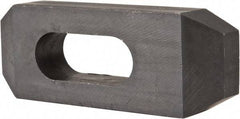 Value Collection - 5/8" Stud, Heat Treated Steel, Plain Strap Clamp - 1.772" Travel, 4" OAL x 1-1/2" Wide x 3/4" High, Black Oxide, Tapered Nose - Apex Tool & Supply