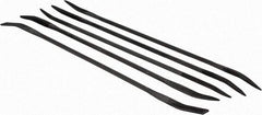 Value Collection - 5 Piece Swiss Pattern File Set - 7" Long, Bastard Coarseness, Die Sinker's Handle, Set Includes Flat, Half Round, Round, Square, Three Square - Apex Tool & Supply