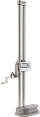 Mitutoyo - 24" Electronic Height Gage - 0.0005, 0.0002" (Switchable) Resolution, Accurate to 0.0015", LCD Display, SPC Data Output - Apex Tool & Supply