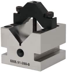 SPI - 1-3/8" Max Capacity, 90° Angle, Hardened Steel V-Block - 2-1/2" Long x 2-1/2" Wide x 2" High, Sold as Individual - Apex Tool & Supply