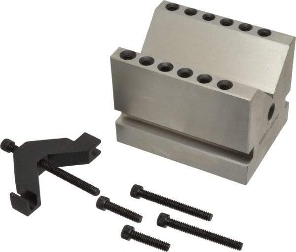 SPI - 2-3/8" Max Capacity, 90° Angle, Hardened Steel V-Block - 3" Long x 4" Wide x 3" High, Sold as Individual - Apex Tool & Supply