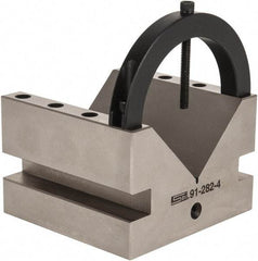 SPI - 4-3/8" Max Capacity, 90° Angle, Hardened Steel V-Block - 6" Long x 6" Wide x 4" High, Sold as Individual - Apex Tool & Supply