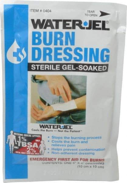 North - 4" Long x 4" Wide, General Purpose Gel Soaked Burn Dressing - White, Nonwoven Bandage - Apex Tool & Supply