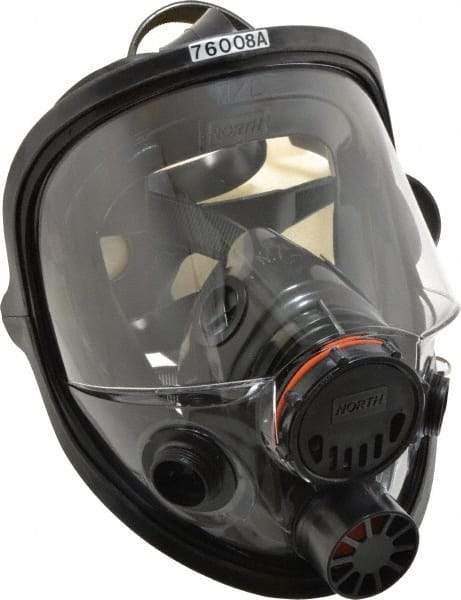 North - Series 7600, Size M/L Full Face Respirator - 5-Point Suspension, Threaded Connection - Apex Tool & Supply