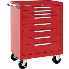 Kennedy - 8 Drawer 1,400 Lb Capacity Steel Tool Roller Cabinet - 27" Wide x 39" High x 18" Deep, Red - Apex Tool & Supply