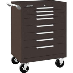 Kennedy - 8 Drawer 1,400 Lb Capacity Steel Tool Roller Cabinet - 27" Wide x 39" High x 18" Deep, Brown - Apex Tool & Supply