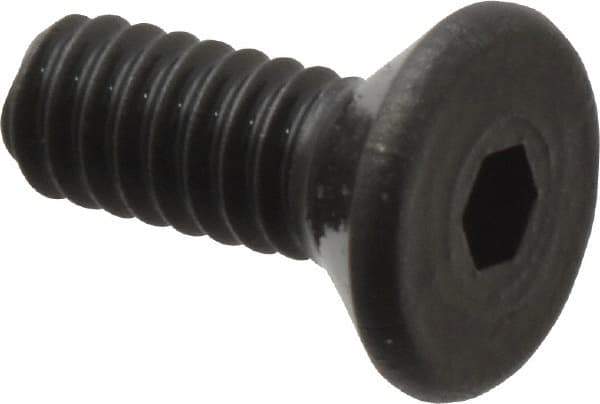 Value Collection - #2-56 UNC Hex Socket Drive, 82° Flat Screw - Alloy Steel, Black Oxide Finish, Fully Threaded, 1/4" OAL - Apex Tool & Supply
