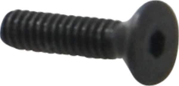 Value Collection - #2-56 UNC Hex Socket Drive, 82° Flat Screw - Alloy Steel, Black Oxide Finish, Fully Threaded, 3/8" OAL - Apex Tool & Supply