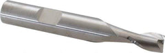 RobbJack - 9/32", 7/16" LOC, 3/8" Shank Diam, 2-1/2" OAL, 2 Flute, Solid Carbide Square End Mill - Single End, Uncoated, Spiral Flute, 30° Helix, Centercutting, Right Hand Cut, Right Hand Flute, Series T12-201 - Apex Tool & Supply