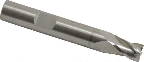 RobbJack - 5/16", 7/16" LOC, 3/8" Shank Diam, 2-1/2" OAL, 4 Flute, Solid Carbide Square End Mill - Single End, Uncoated, Spiral Flute, 30° Helix, Centercutting, Right Hand Cut, Right Hand Flute, Series T12-403 - Apex Tool & Supply