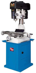 Value Collection - 1 Phase, Step Pulley Mill Drill Machine - 28-3/4" Table Length x 8-1/4" Table Width, 18-1/8" Longitudinal Travel, 7-1/2" Cross Travel, 12 Spindle Speeds, 1.5 hp, 110/220 Volts - Apex Tool & Supply