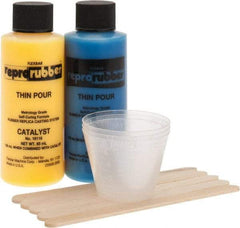 Flexbar - 130 ml Thin Pour Casting Material Kit - Thin Pour, 130 ml Kit, 1 Bottle of Base Material, 1 Bottle of Catalyst, 5 Measuring Cups, 10 Stirring Sticks - Apex Tool & Supply