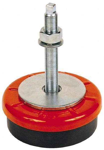 Sunnex - M20 x 1.50 Bolt Thread, 6-3/4" Long x 2-1/16" High Single Stud Mount Leveling Pad & Mount - 4,900 Max Lb Capacity, 6-1/4" Base Diam - Apex Tool & Supply