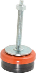 Sunnex - M12 x 1.25 Bolt Thread, 4-3/4" Long x 1-3/8" High Single Stud Mount Leveling Pad & Mount - 900 Max Lb Capacity, 3-1/8" Base Diam - Apex Tool & Supply