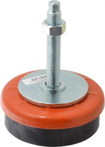 Sunnex - M16 x 1.50 Bolt Thread, 4-3/4" Long x 1-9/16" High Single Stud Mount Leveling Pad & Mount - 2,100 Max Lb Capacity, 4-3/4" Base Diam - Apex Tool & Supply